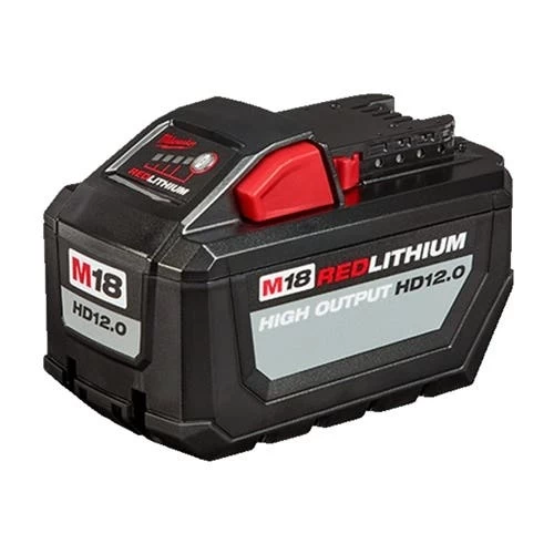Milwaukee M18 Red Lithium 12.0Ah High Output Battery Pack W/ Charger 48-59-1200 - Image 2