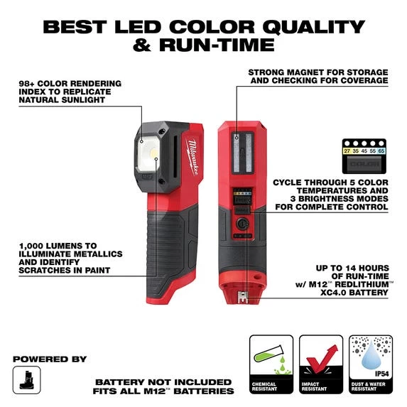 Milwaukee M12 Paint And Detailing Color Match Light (Bare Tool) 2127-20 - Image 4