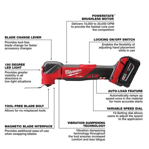 Milwaukee M18 FUEL Oscillating Multi-Tool Kit 2836-21 - Image 3