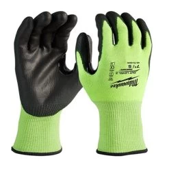 Milwaukee High-Visibility Cut Level 3 Polyurethane Dipped Gloves - XL 48-73-8933