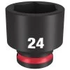 Milwaukee Shockwave Impact Duty 3/8 Drive 24mm Standard 6 Point Socket 49-66-6147