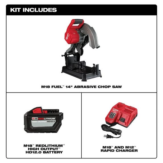 Milwaukee M18 FUEL 14" Abrasive Chop Saw Kit 2990-21HD - Image 5
