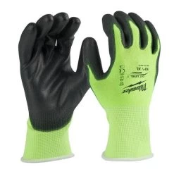Milwaukee High Visibility Cut Level 1 Polyurethane Dipped Gloves - XL (12 Pack) 48-73-8913B