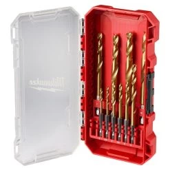 Milwaukee SHOCKWAVE Impact Dutyâ„¢ RED HELIXâ„¢ Titanium Metric Drill Bit Set - 10PC 48-89-4859
