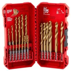 Milwaukee SHOCKWAVE Impact Dutyâ„¢ RED HELIXâ„¢ Titanium Metric Drill Bit Set - 19PC 48-89-4860