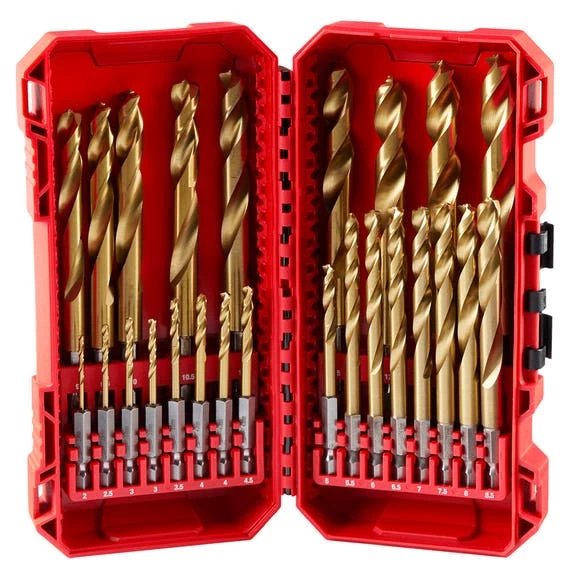 Milwaukee SHOCKWAVE Impact Duty™ RED HELIX™ Titanium Metric Drill Bit Set - 25PC 48-89-4861
