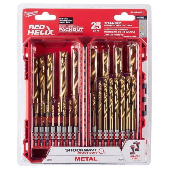 Milwaukee SHOCKWAVE Impact Duty™ RED HELIX™ Titanium Metric Drill Bit Set - 25PC 48-89-4861 - Image 2