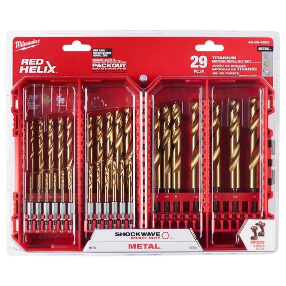 Milwaukee SHOCKWAVE Impact Duty™ RED HELIX™ Titanium Metric Drill Bit Set - 29PC 48-89-4862 - Image 2