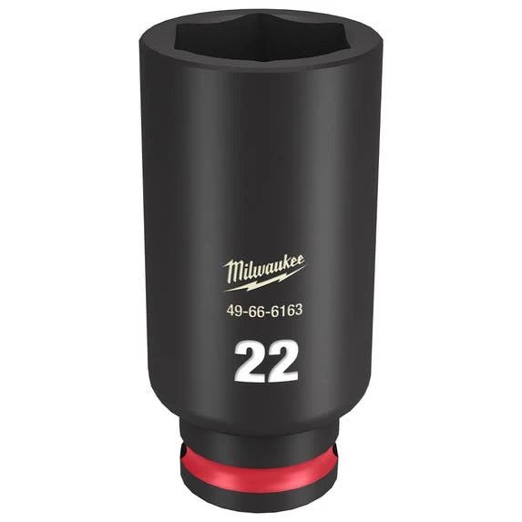 Milwaukee Shockwave Impact Duty 3/8" Drive 22mm Deep 6 Point Socket 49-66-6163