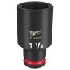 Milwaukee Shockwave Impact Duty 1/2" Drive 1-1/4" Deep 6 Point Socket 49-66-6234