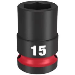 Milwaukee Shockwave Impact Duty 1/2" Drive 15mm Standard 6 Point Socket 49-66-6247