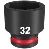 Milwaukee Shockwave Impact Duty 1/2" Drive 32mm Standard 6 Point Socket 49-66-6264