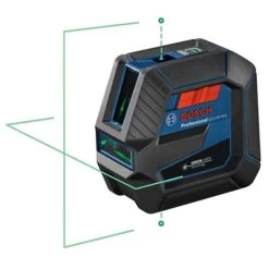 Bosch Green-Beam Self-Leveling Cross-Line Laser With Plumb Points GCL100-40G