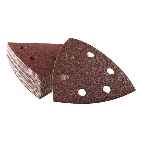 Bosch RED 80 Grit Detail Sanding Triangle Sheets For Wood (25 Pack) SDTR082C