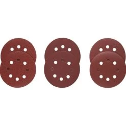 Bosch Assortment 5" (60, 120, 240 Grit) 8 Hole Hook-And-Loop Sanding Discs (6 Pieces) SR5R000